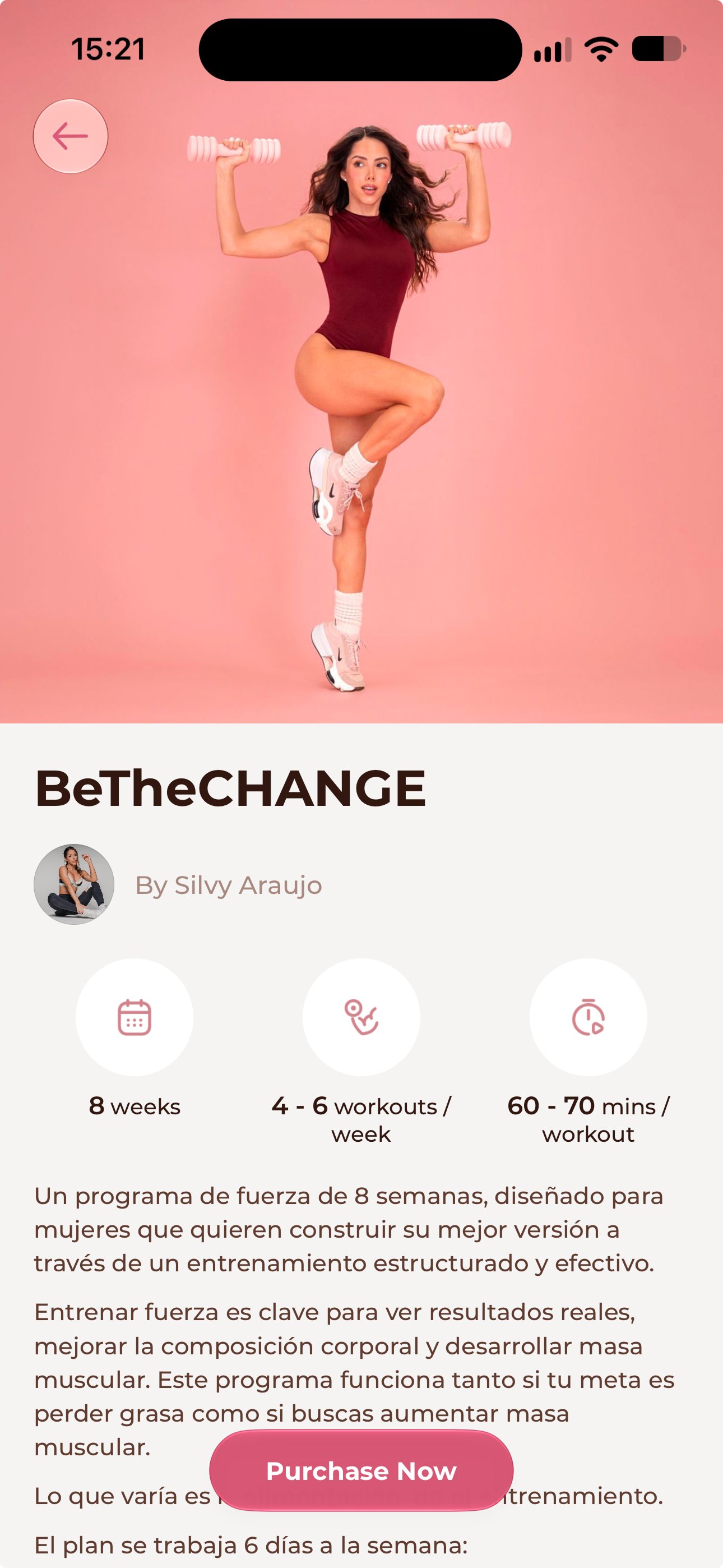 Captura real del programa BeTheCHANGE dentro de silBe